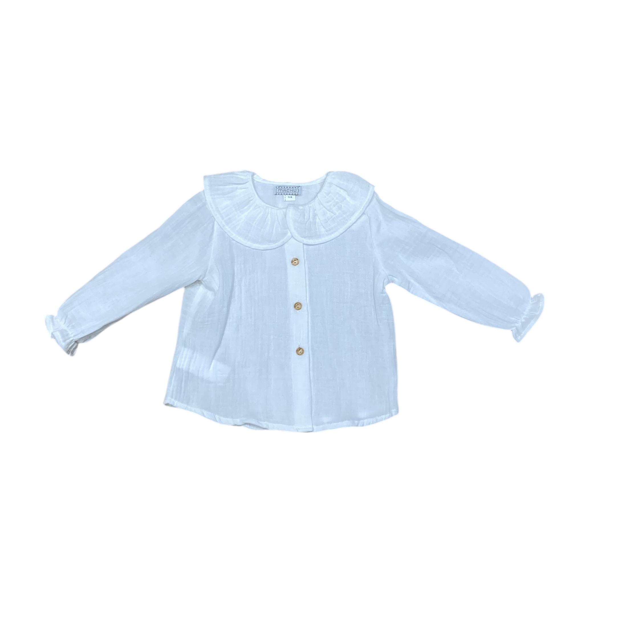 Blusa de bambula para niña en algodón ecológico 100%.
