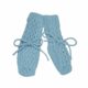 Patucos bota Florencia azul de punto calado con lazada. Hecho en España. Tallas 1 y 3 meses