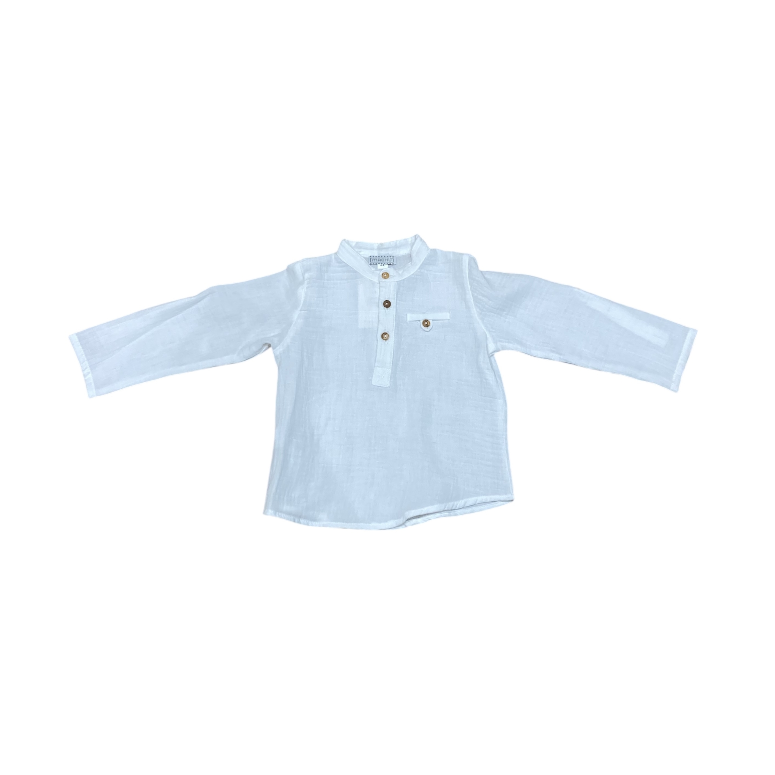 Camisa básica de bambula para niño en algodón orgánico.