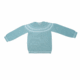 Jersey Scott de punto verde con greca blanca para niño y niña