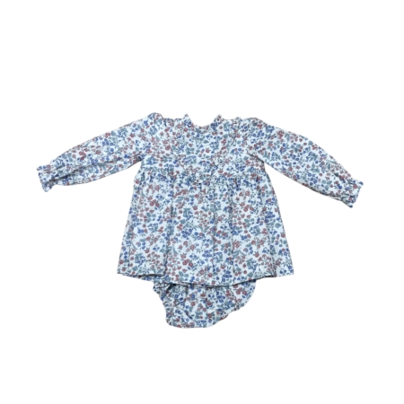 Jesusito Melocotón niña floral 100% algodón hecho en España.