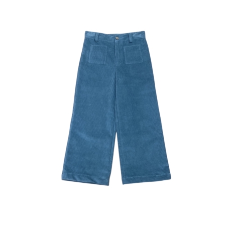 Pantalón infantil 6 a 14 años de pana verde.