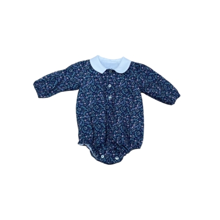 Pelele Bosque bebé estampado floral 100% algodón hecho en España.