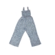 Peto castaño infantil de la colección invierno con tirantes y estampado floral en tonos azules y marrones. 100% algodón. Tallas de 6 a 10 años