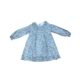 Vestido infantil con cuello volante y mangas largas hecho en España.
