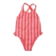 Bañador niña Bahamas rayas coral vista frontal
