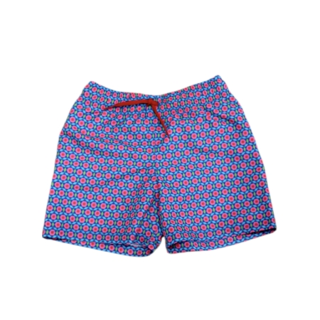 Bañador niña Bavára estampado geométrico con volante