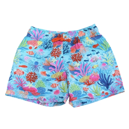 Bóxer de tela, con estampado de fondo marino