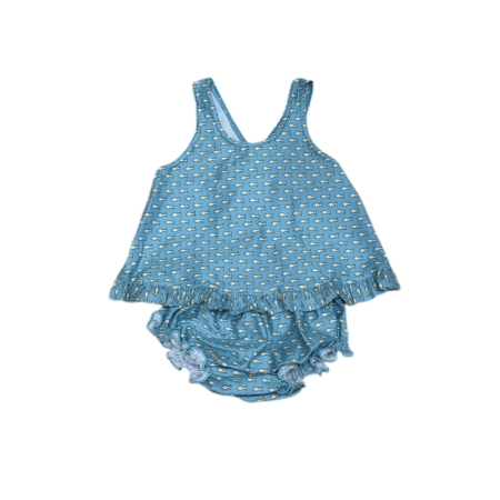 Conjunto de baño bebé Minitas con vestidito y cubrepañal