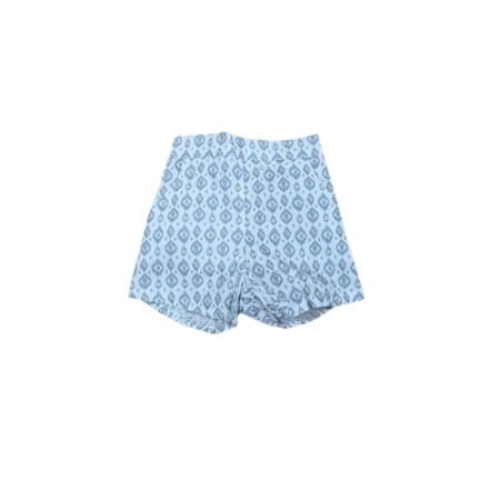 Pantalón Salina para niño de algodón 100 % con estampado azul coordinado con el pelele Salina, cómodo y ligero, tallas de 2 a 6 años – Machú Moda Infantil.
