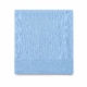 Manta de punto para bebé en color celeste con diseño de bodoques en relieve, marca Machú, hecha a mano en España con 100% algodón premium