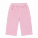 Vista frontal del pantalón de pana rosa para bebé con cintura elástica cómoda, ideal para la guardería y elaborado en España.